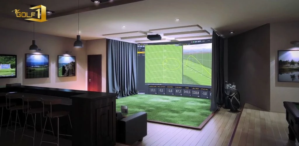 Thiết kế sang trọng bên trong phòng golf 3D tại khu biệt thự Hà Đô Charm Villas
